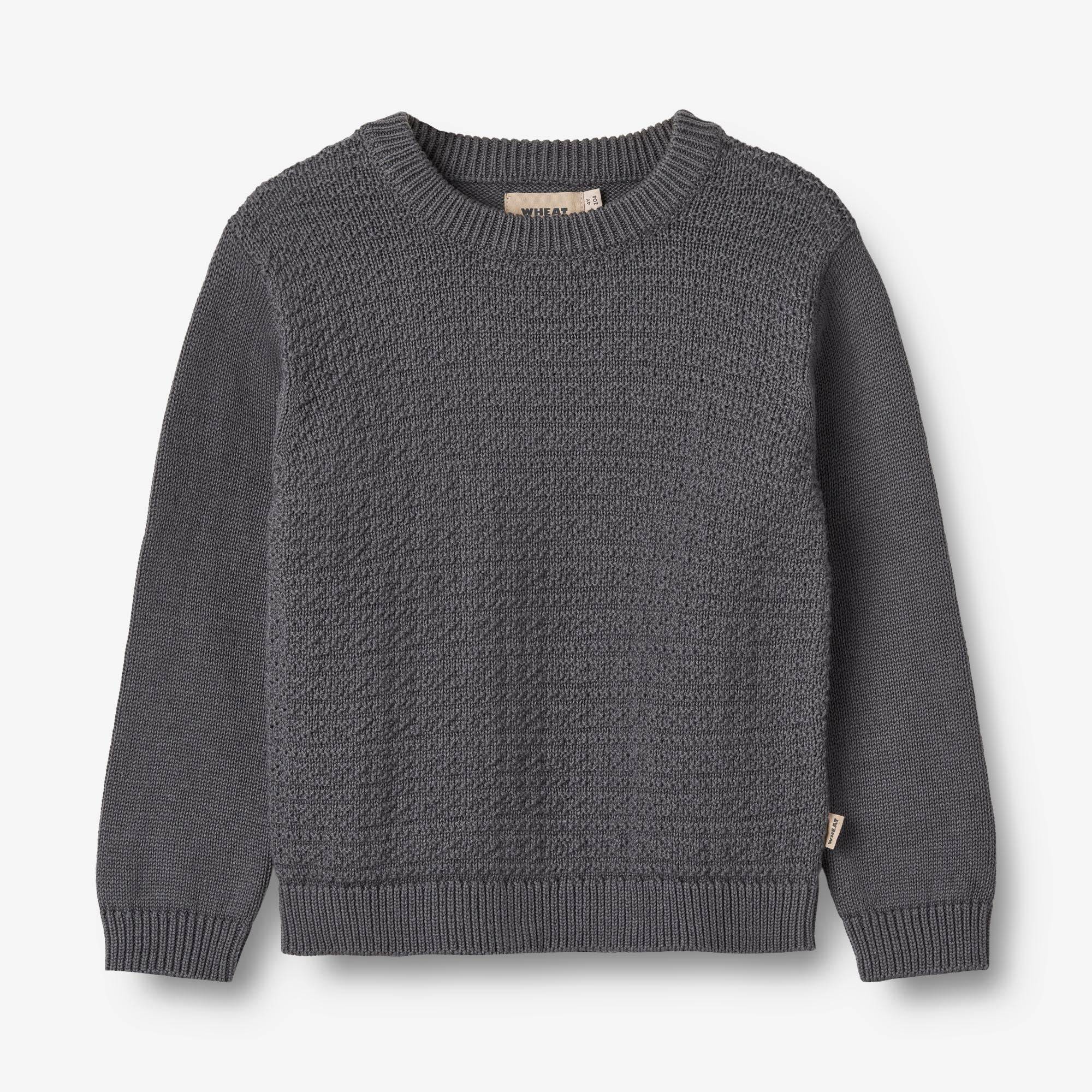 WHEAT® - Strik Pullover Borris - stormy blue - Str 122.