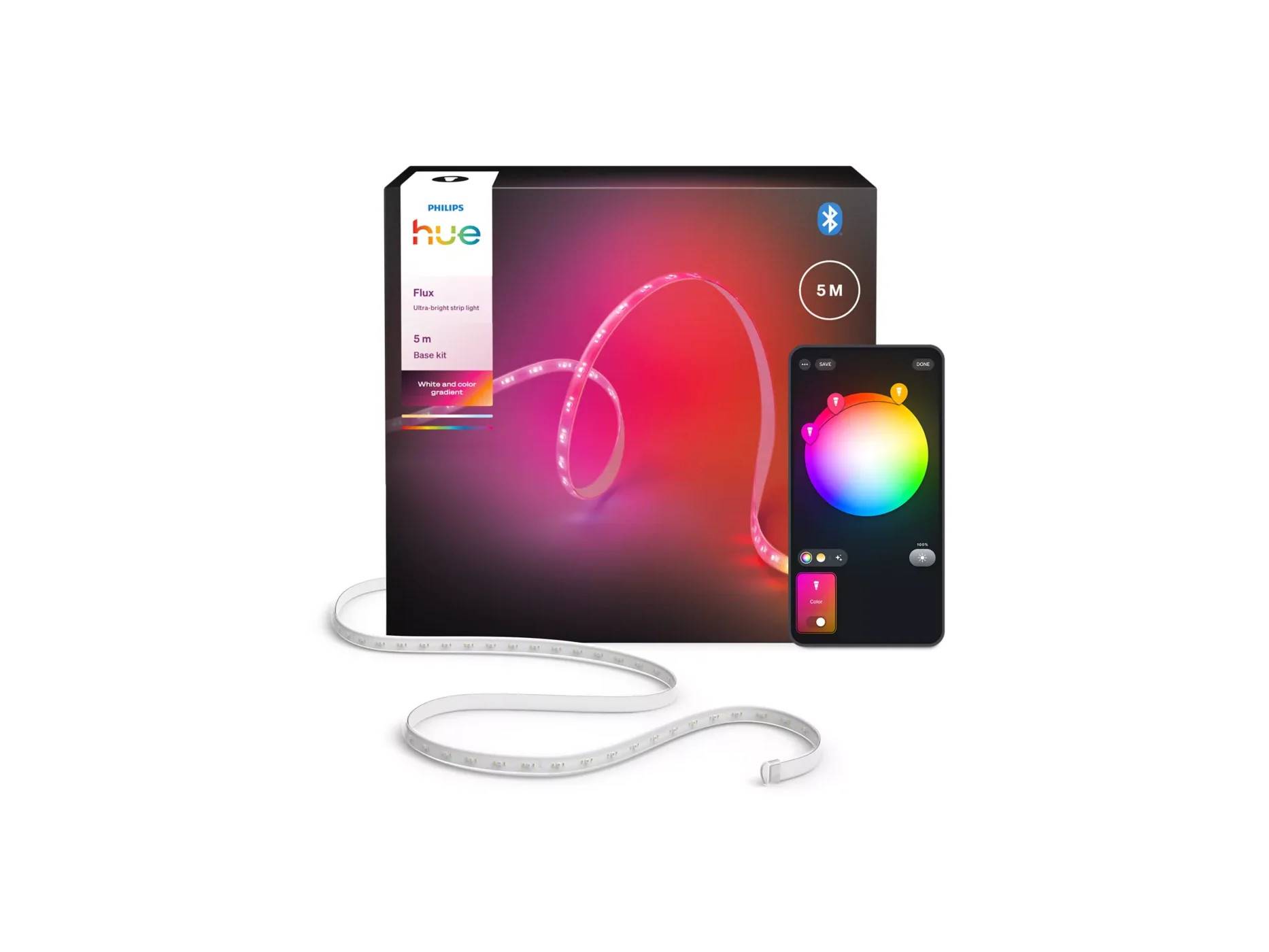 Philips Hue Sync Box Gen 2 + Flux Ultra Bright LED Strip 5m – Smart Lighting Bundle