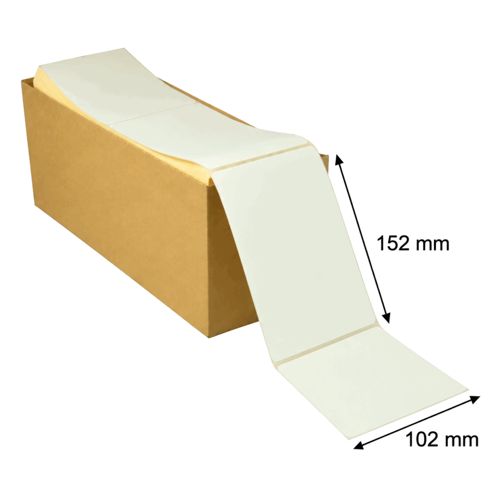 Fragtlabels til GLS og DAO 102 x 152 mm 2000 stk. - Z-foldet i kasse