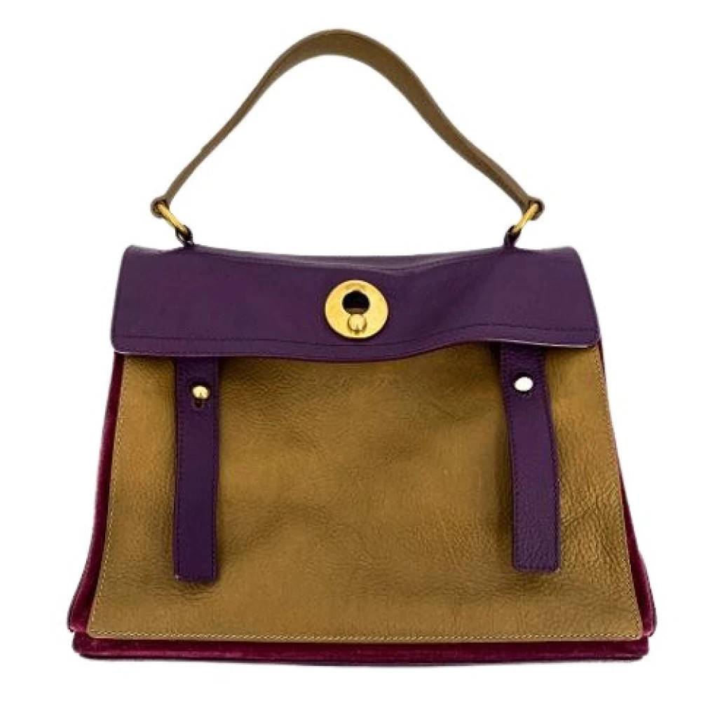 Saint Laurent Vintage Pre-owned Vintage Tote - Vintage - Dame - Lilla - ONE SIZE - Læder