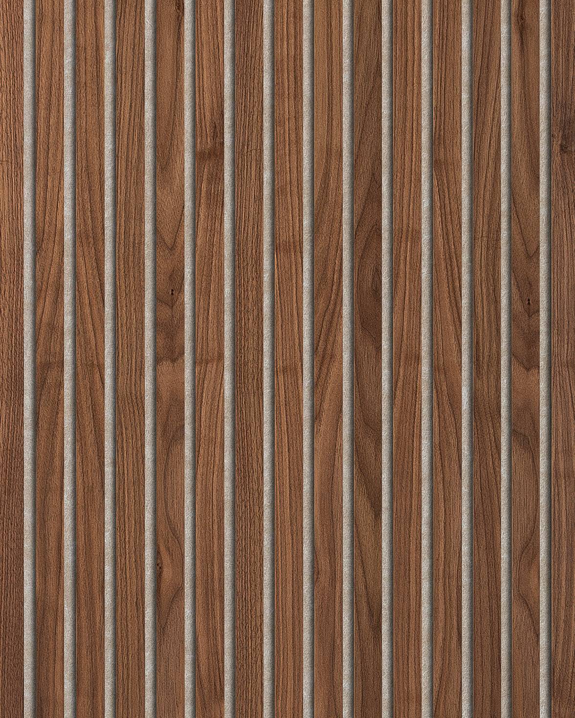 Akustikpanel Valnöt Oljad | Exklusiv akustikpanel Beige / 2400x600mm