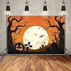 Fotobakgrund guld baby halloween tryck väggdekorationer bakgrund fest bakgrund fest dekor stjärna himmel trä baksten pumpa fladdermus rekvisita