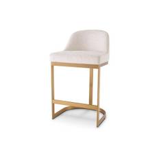 Condos barstol lyssa off-white - Vit / Guld (B: 53 x H: 91 x D: 48 x SD: 38 x SH: 68 cm)