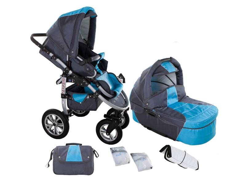 Saturn Duo 2 in 1 Mörkgrå/Blå