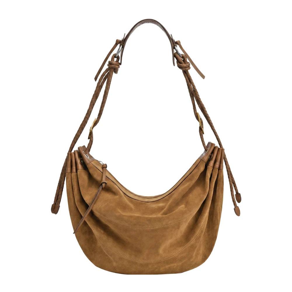 Isabel Marant Maia Stor Skuldertaske - Tasker - Dame - Brun - ONE SIZE - Uld