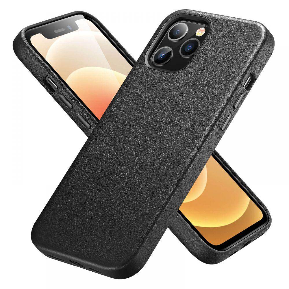 IPHONE 12 PRO/ 11 Pro MAX ESR METRO LÆDER/gennemsigtig COVER - SORT - Iphone 12 Pro Max(Læder)