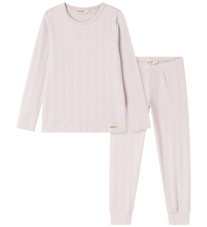 MarMar Pyjamas - 2-delad - Modal/Pointelle - Violet Dust - MarMar - 8 år (128) - Pyjamas 2-delad