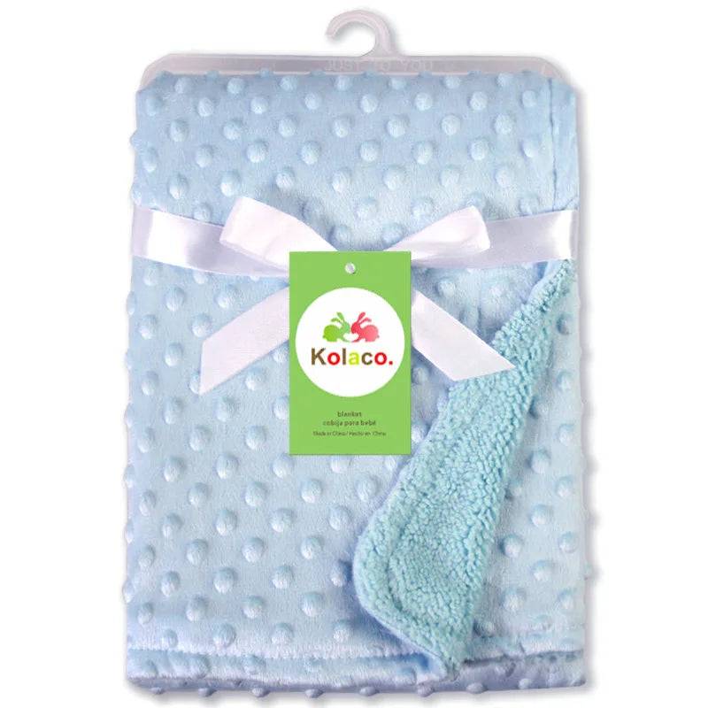 Personalized Baby First Name Cover Kids Custom Blanket Newborn Boy Girl Birthday Gift Swaddle Bed Toddler Stroller Crib Blanket - blue / No name (No name)