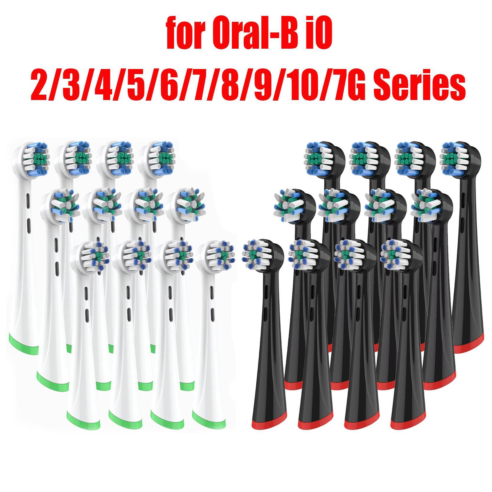 NYA 2/4/8 ST Ersättningsborsthuvuden Kompatibla med Oral B iO Borsthuvuden för Oral-B iO 2/3/4/5/6/7/8/9/10/7G Serier