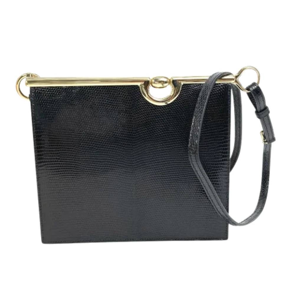 Hermès Vintage Pre-owned Stof skuldertasker - Vintage - Dame - Sort - ONE SIZE - Uld
