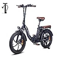 Fafrees F20 Pro Elcykel 20 * 3.0 tums, Vikbara E-Cykel 250W, Elektrisk stadscykel 36V 18Ah Batteri, Hopfällbar e-cykel räckvidd 70-150 km (Svart)
