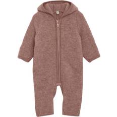 Huttelihut Pram Suit Ears Wool Fleece Stl. 62 unisex - Sparkdräkter Från Magasin - Burlwood (62)