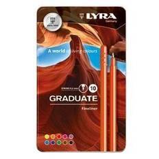 Lyra Graduate Fineliner Tuschpennor, 10 st