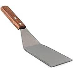 Jognee Spatel i rostfritt stål | Skrapa spatelspade | stekspade av tung last | rostfritt stål med trähandtag för Teppanyaki, grill, steak, pizza