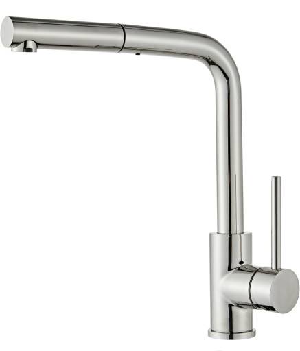 Zen Sanitary köksblandare med utdragbar pip, rostfritt stål
