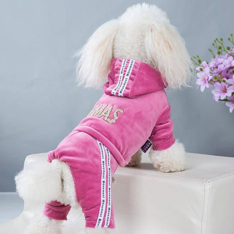 Husdjurskläder Fyrbenta Mode bokstav Husdjur Hundkläder för Hundar Hoodie Sweatshirt En del Jumpsuit chihuahua kläder bulldog XL
