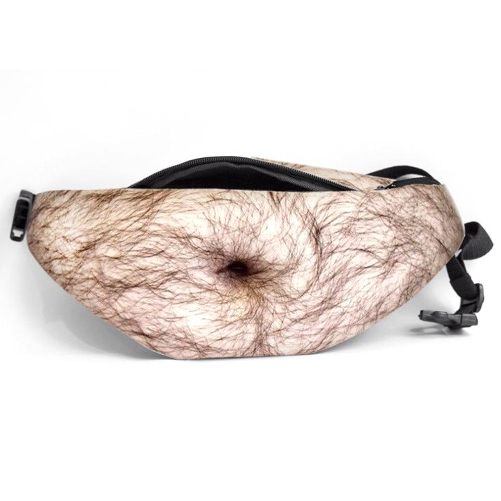Chic vandtæt mavetaske, sjove gag-gaver, klar hårdetalje, 3D-ølmave til mænd og kvinder