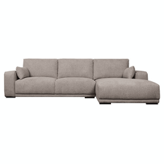 California sofa med chaiselong - Højrevendt - Brun