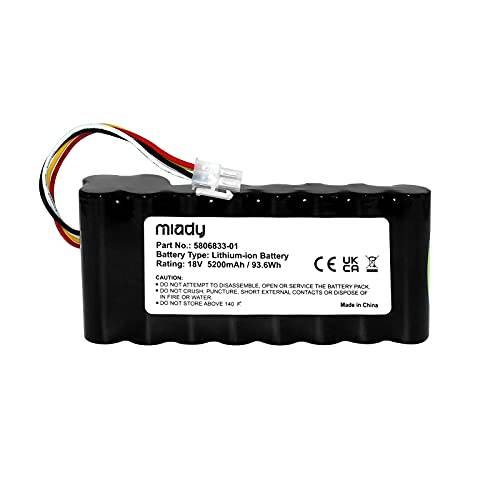 Miady robotgräsklippare ersättningsbatteri (5 200 mAh/18 V kompatibel med Husqvarna Automower 320 330 x 420 430 x 440 450 x 520 550 ersätter 580 68 33-01 osv