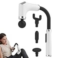 Back Massager With Extension Handle, 10MM Deep Tissue Percussion Massager, Ergonomic Shoulder Massage Device, Adjustable Speed Muscle Relaxer For Gym, Home, Post-Workout Recovery