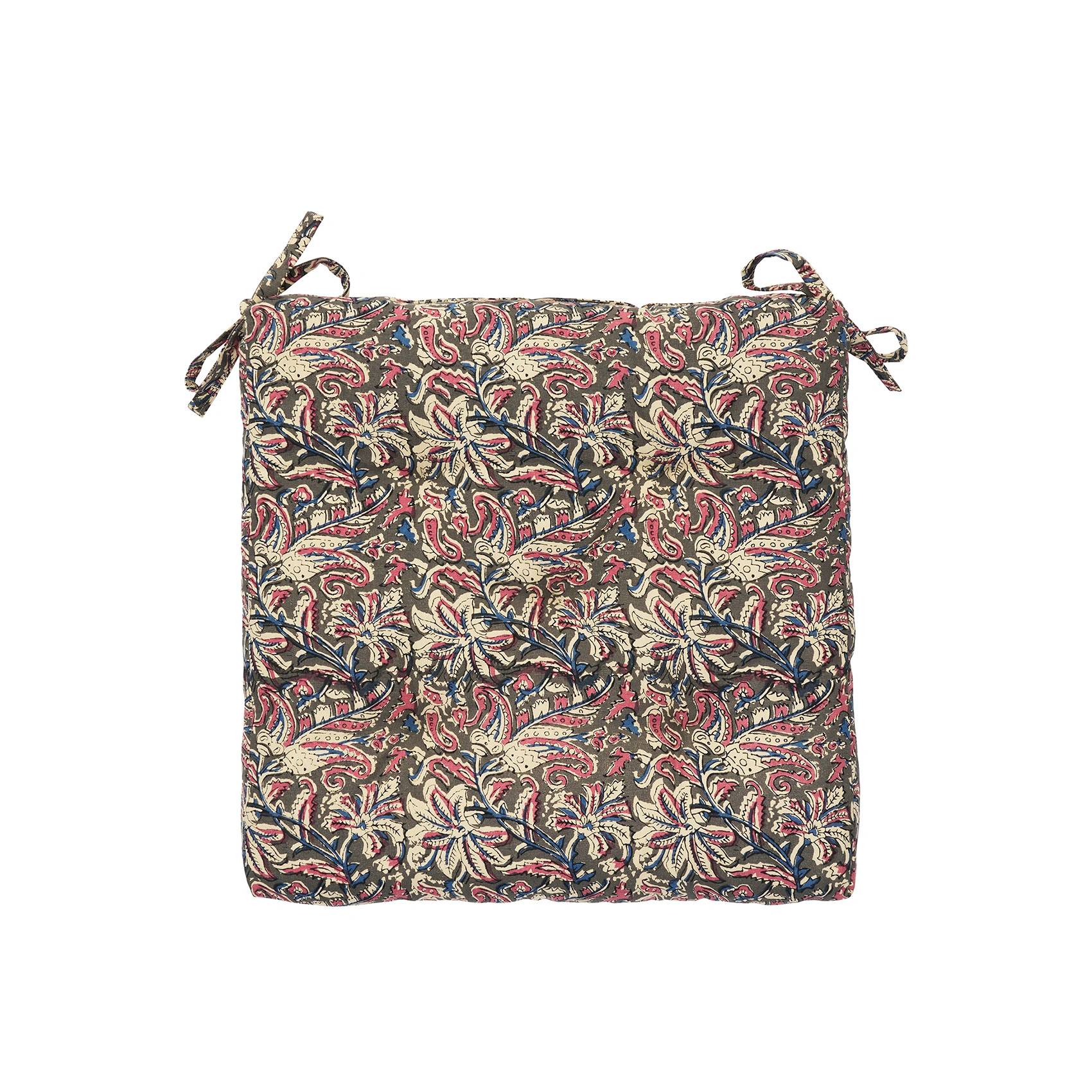 Stolsdyna med tryck - grå/hallon/sand, 45x45 cm - Multifärgad/Beige/Mörkgrå/Mörkblå/Rosa