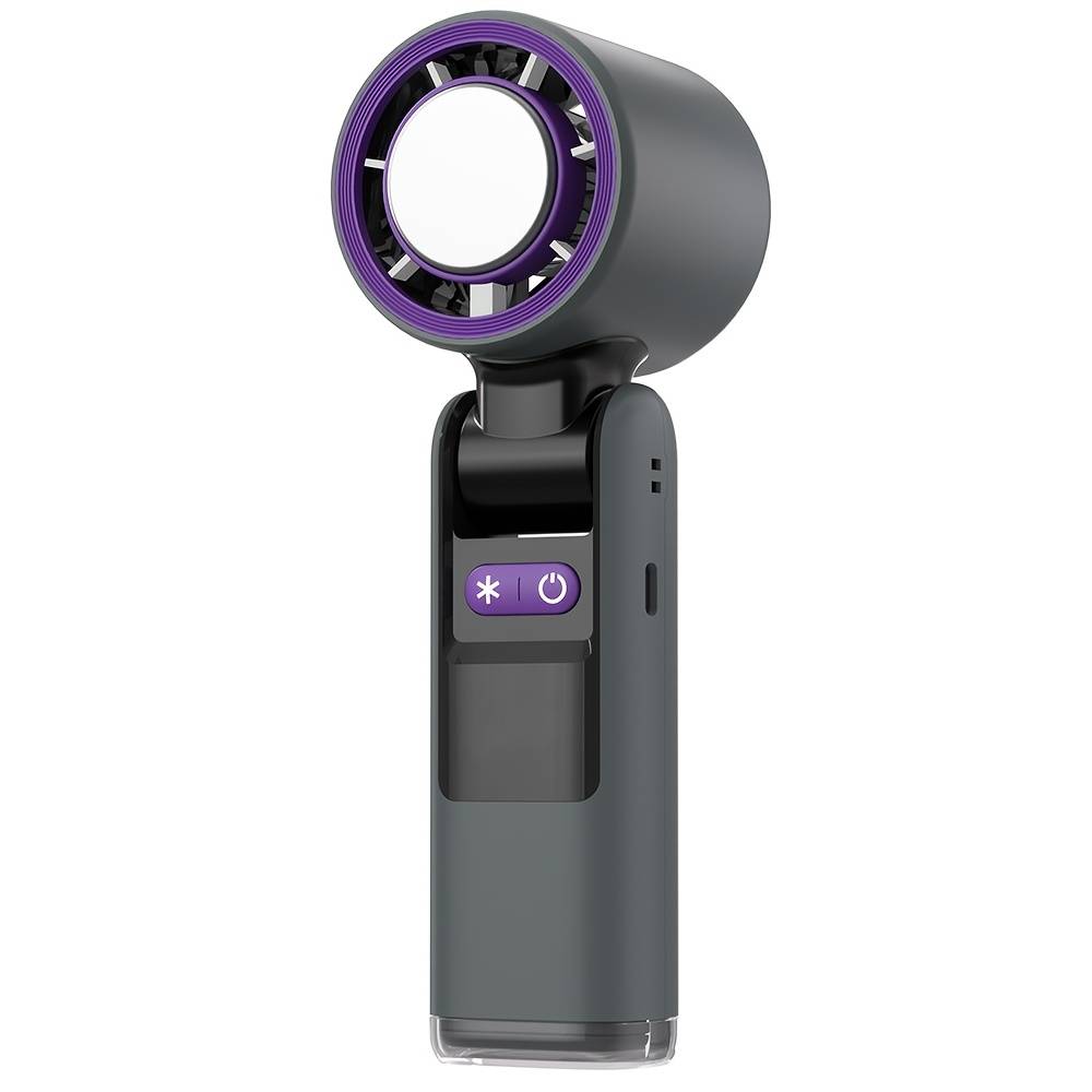 TEMU 4000mah Portable Handheld Turbo Fan, 199 Gear High Foldable Fans, Led Display, Powerful Turbo Cooling Airflow, For Outdoor Activities, Travel, Working