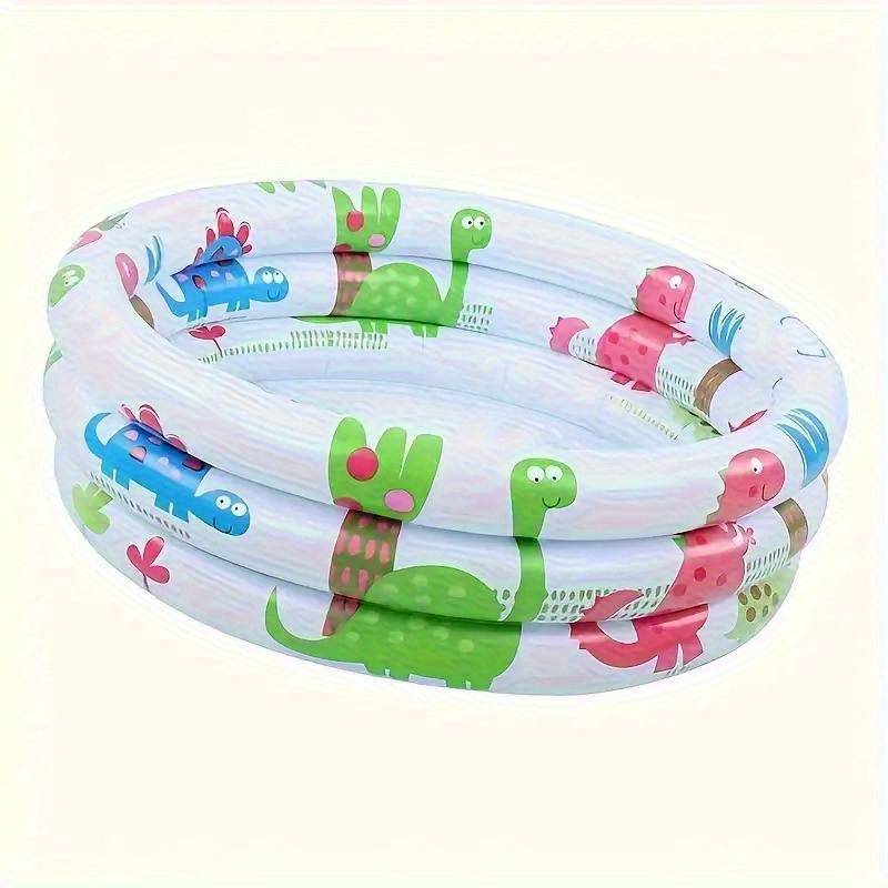 TEMU Compact And Durable Inflatable Round Pool, Home Pvc Swimming Pool In And Scheme With Ocean Theme And Vibrant Dinosaur Plant Design, Portable Thickened Outdoor Pool > Large Inflatable Pool