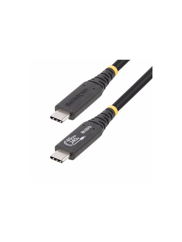 StarTech.com 50cm (1.6ft) USB4 Cable USB-IF Certified USB-C Cord 40Gbps - USB-C cable - 24 pin USB-C to 24 pin USB-C - 50 cm