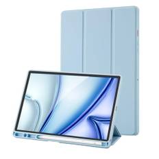 Hülle Kompatibel mit Samsung Galaxy Tab A8 10.5 Zoll 2022/2021, Model SM-X200/SM-X205/SM-X207, Hülle mit Stifthalter, Trifold Ständer Schutzhülle, Auto Schlafen/Wachen for Samsung Tab A8, Hellblau