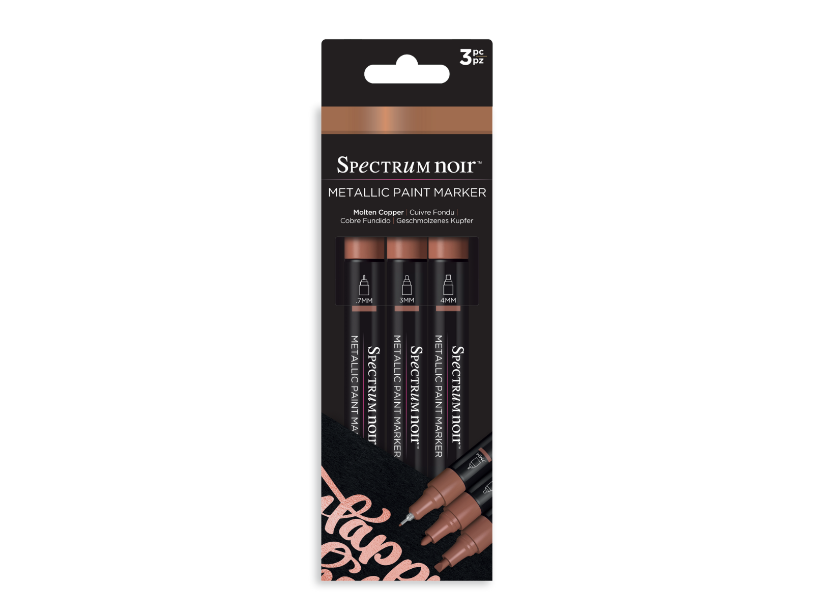 Spectrum Noir-Metallic Paint Marker (3PC) - Molten Copper