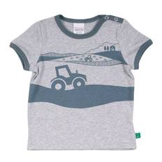 Freds World T-shirt - Farming - Pale Grey m. Traktor - Freds World - 68 - T-Shirt