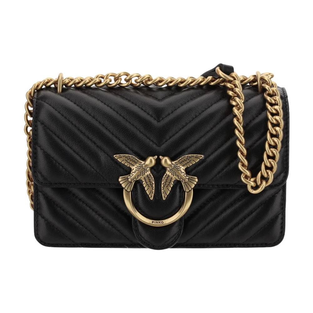 PINKO Mini Love One Taske - Tasker - Dame - Sort - ONE SIZE - Uld