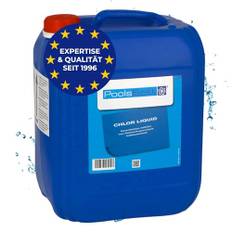 PoolsBest Chlor Flüssig 12kg - Anorganisches Chlor-Reinigungsmittel mit 13% Aktiv-Chlor - hochwertiges Flüssigchlor zur Desinfektion - Poolpflege ohne Cyanursäure - Natriumhypochlorit Poolreiniger