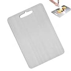 Eoixuqba Titan skärbräda Large,Metal skärbräda,Dubbelsidig skärbräda i metall | Fruit Cutting Block, Easy Grip Konditorivaror för kött Frukt Grönsaker Brödbakning