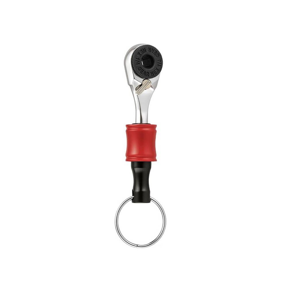 Bike Ratchet Wrench with Bit Holder Keychain, Portable Small Ratchet for DIY ,Bike & Home Repair ,Multitool Accessory