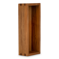 Firkantet Bestik Kasse i Teak Træ L25xB10xH6 cm
