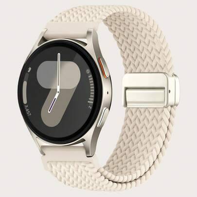 20 mm magnetiskt flätat nylonarmband kompatibelt med Samsung Galaxy Watch 4 5 6 7 FE 40 mm 44 mm/Watch 4 6 Classic 42 mm 46 mm 43 mm 47 mm/Watch 5 Pro - Multi-color (20mm)