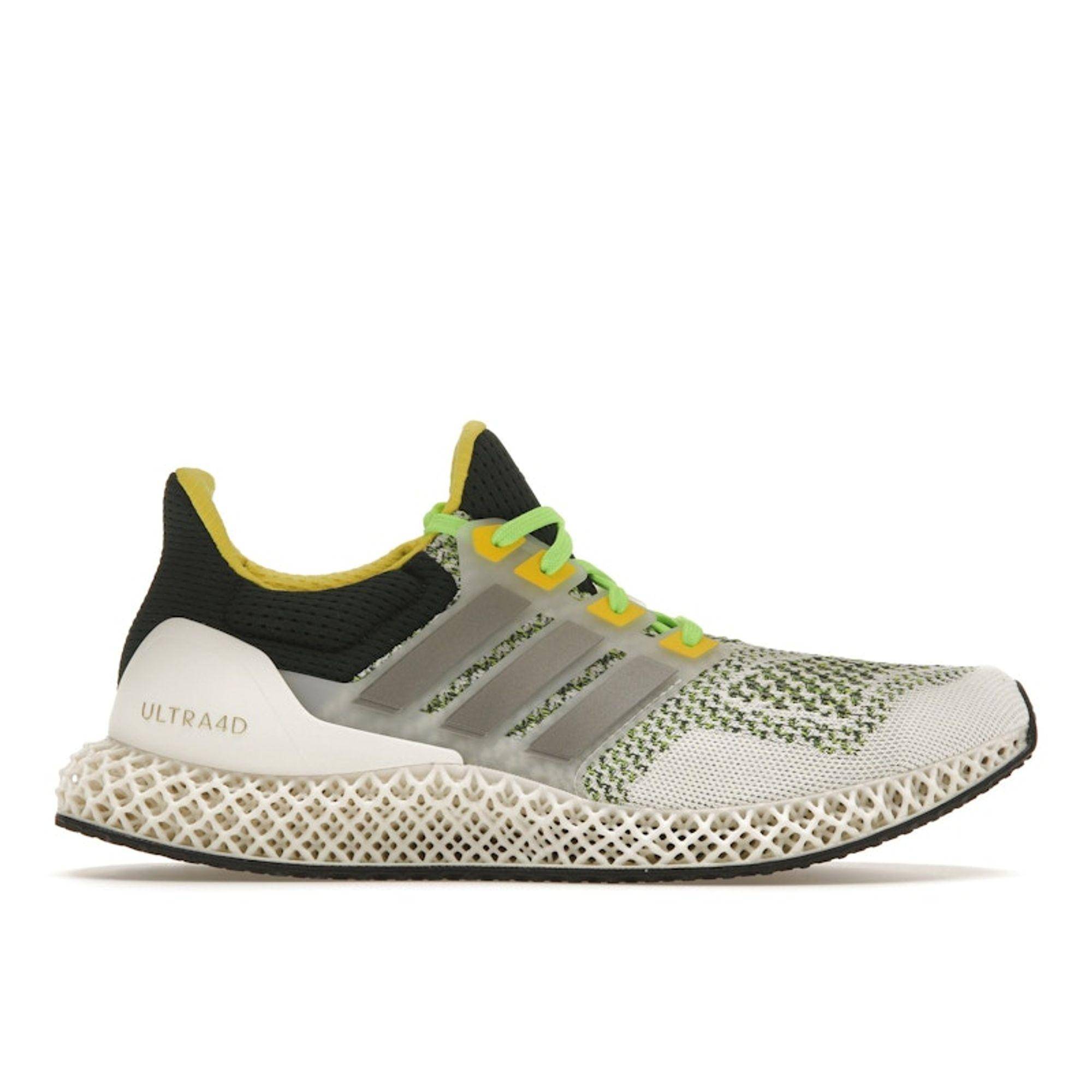 adidas Ultra 4D White Night Metallic Men Sneakers Cloud-White Beam-Yellow GZ1336 36⅔