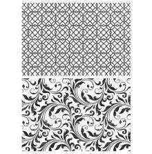 Tim Holtz Cling Stamps 7X8.5 - Lattice & Flourish CMS257