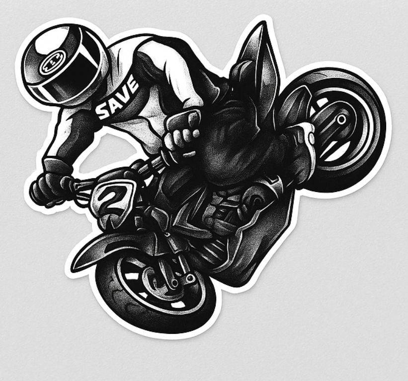 Väggklistermärken djur black rider spray