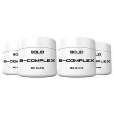 4 x SOLID Nutrition B-Complex, 90 caps