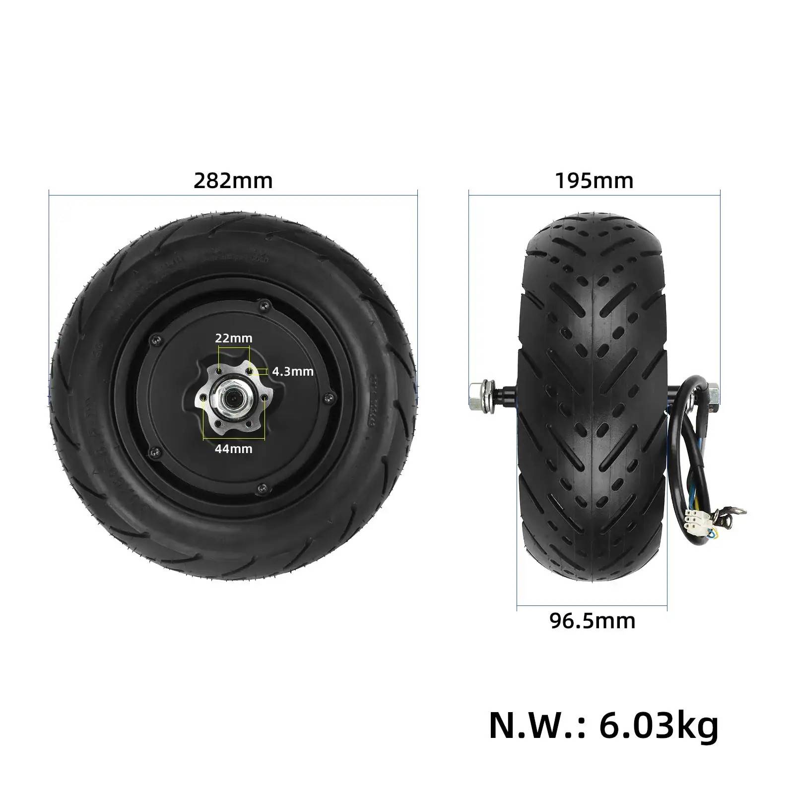 Motor med däck Kukirin G4 elscooter (original)