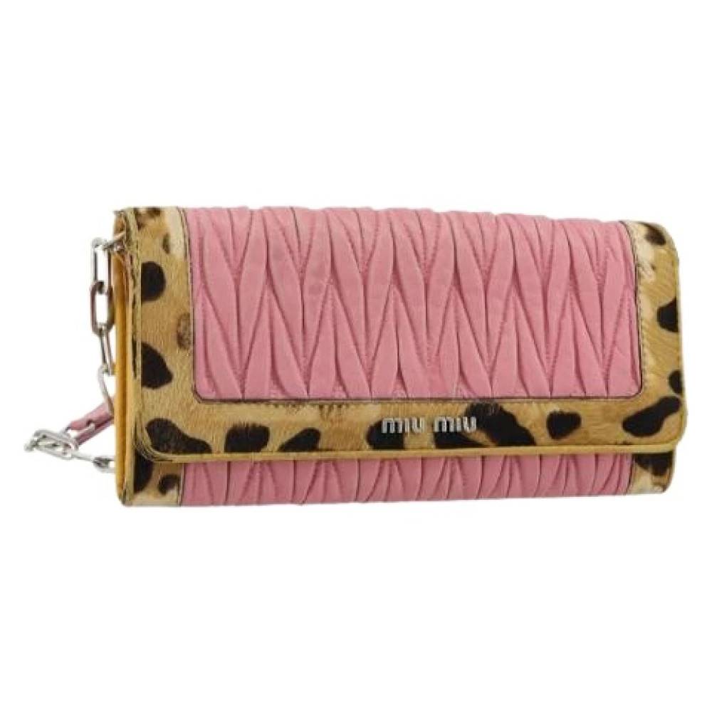 Miu Miu Pre-owned Pre-owned Cross Body Bag - Vintage - Dame - Lyserød - ONE SIZE - Uld