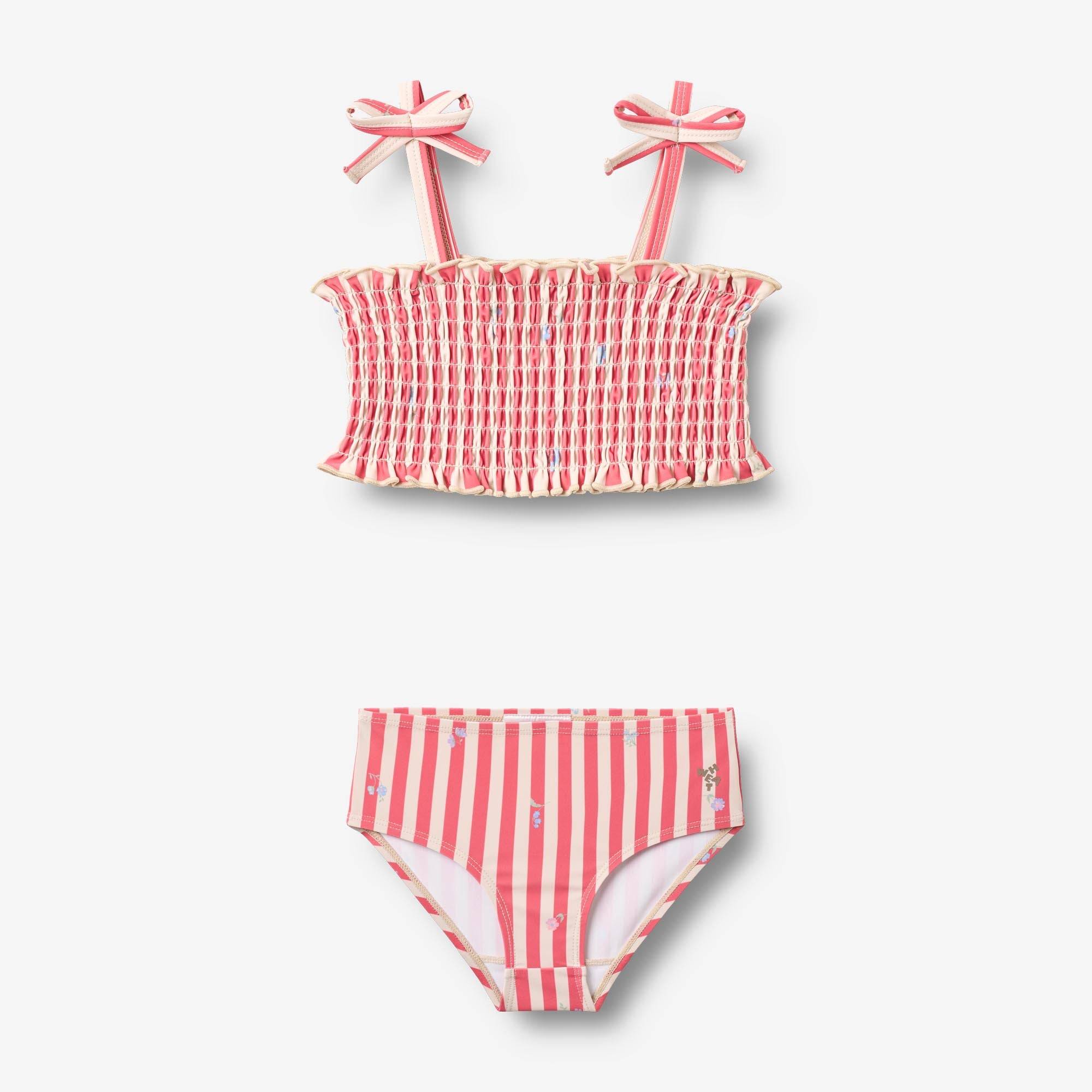 WHEAT® - Bikini Carla - red stripe flowers - Str 147/11 år.