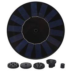 Flytande Solar Trädgårdsfontän, 7V Utomhus Flytande Fontän för Fågel med 4 Munstycken, för Fågelbad, Dammar, Trädgård och Akvarium