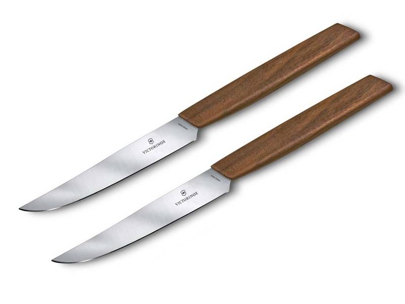 Victorinox knivset, 2 stekknivar valnöt