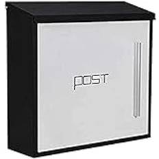 Postlådor Väggmonterad brevlåda Paketlåda Brevlåda Utomhus Brevlåda i rostfritt stål Modern Creative Villa Inbox Förslag Boxbrevlåda Paketlåda Drop Box(Silver)