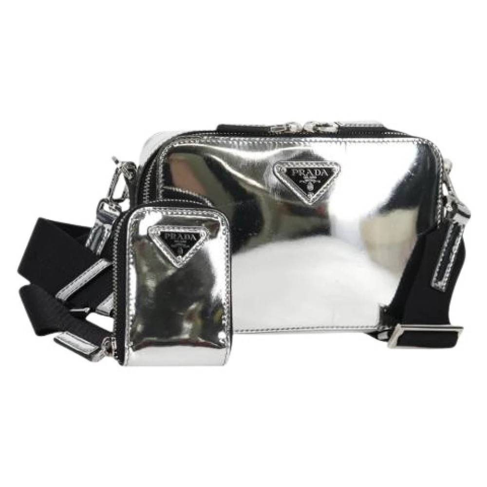 Prada Vintage Pre-owned Laeder prada-tasker - Vintage - Dame - Grå - ONE SIZE - Tyl