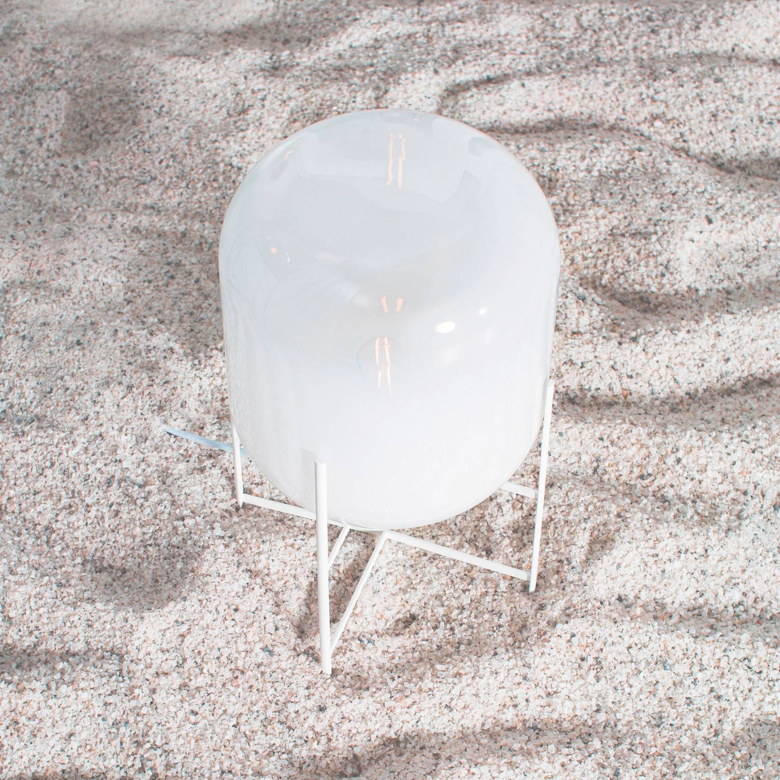 pulpo Designer bordlampe Oda Small, Hvid/opal, Stue/spisestue, Metal, Design