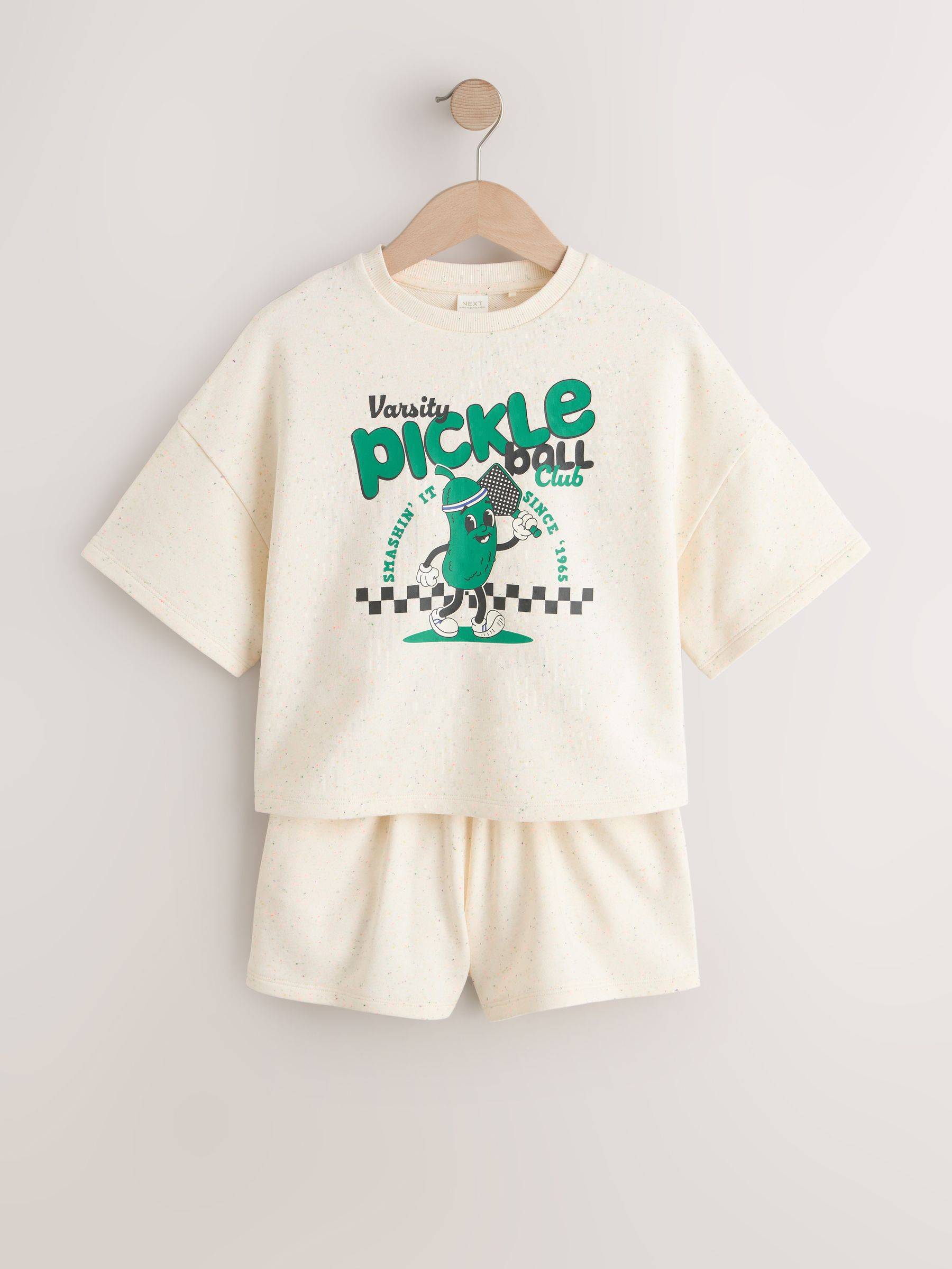 Next Cream Pickleball Heavyweight T-Shirt and Shorts Set (3-16yrs)